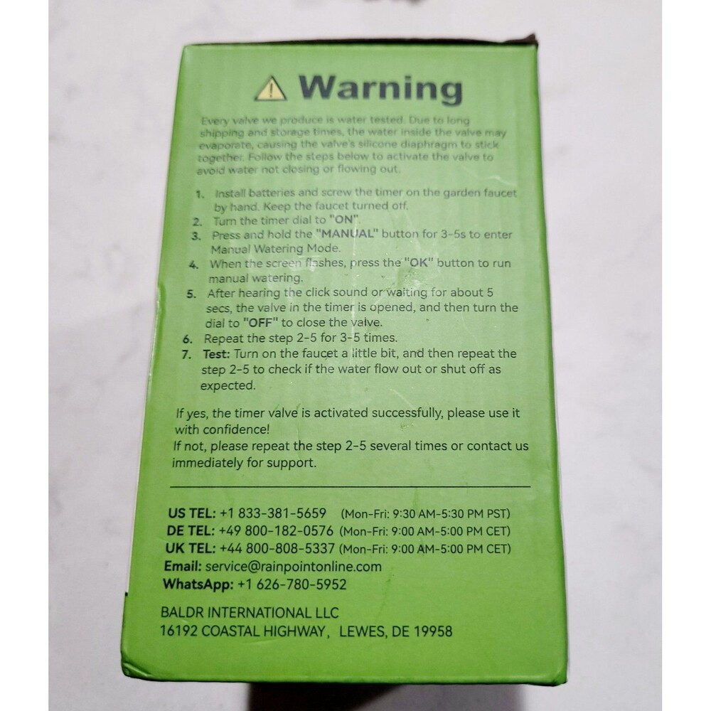 NEW RainPoint Programmable 1 Zone Water Timer Model Number ITV105 OPEN BOX - Picture 10 of 13